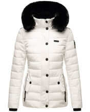 Navahoo Milianaa winter jacket quilted jacket lined hood faux fur Weiss-Gr.XS