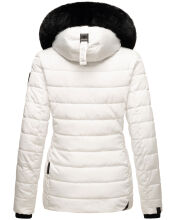 Navahoo Milianaa winter jacket quilted jacket lined hood faux fur Weiss-Gr.XS