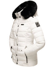 Navahoo Milianaa winter jacket quilted jacket lined hood faux fur Weiss-Gr.XS