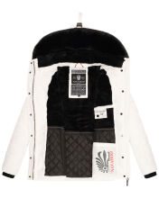 Navahoo Milianaa winter jacket quilted jacket lined hood faux fur Weiss-Gr.XS