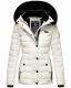 Navahoo Milianaa winter jacket quilted jacket lined hood faux fur Weiss-Gr.XS