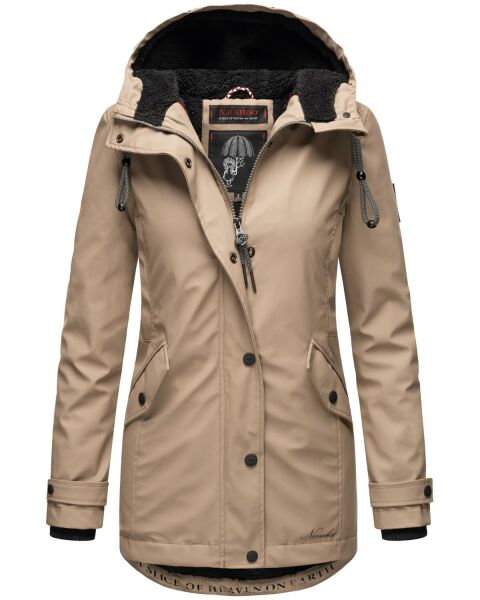 Navahoo Lindraa ladies rain jacket - Taupe-Gr.XXXL