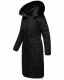 Navahoo Fahmiyaa Damen lange Winterjacke mit Kapuze Schwarz XL - Gr. 42
