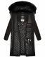 Navahoo Fahmiyaa Damen lange Winterjacke mit Kapuze Schwarz XL - Gr. 42