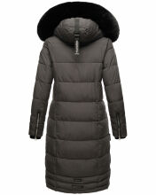 Navahoo Fahmiyaa Damen lange Winterjacke mit Kapuze Anthrazit XXL - Gr. 44