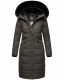 Navahoo Fahmiyaa Damen lange Winterjacke mit Kapuze Anthrazit XXL - Gr. 44