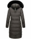 Navahoo Fahmiyaa Damen lange Winterjacke mit Kapuze Anthrazit XXL - Gr. 44