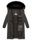 Navahoo Fahmiyaa Damen lange Winterjacke mit Kapuze Anthrazit XXL - Gr. 44