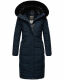 Navahoo Fahmiyaa Damen lange Winterjacke mit Kapuze Navy XS - Gr. 34