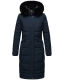 Navahoo Fahmiyaa Damen lange Winterjacke mit Kapuze Navy XS - Gr. 34