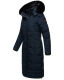 Navahoo Fahmiyaa Damen lange Winterjacke mit Kapuze Navy XS - Gr. 34