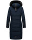 Navahoo Fahmiyaa Damen lange Winterjacke mit Kapuze Navy XS - Gr. 34