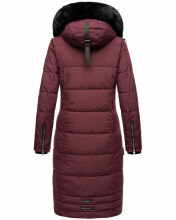 Navahoo Fahmiyaa ladies long hooded winter jacket Weinrot-Gr.S