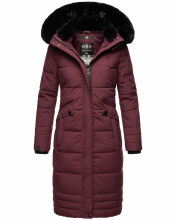 Navahoo Fahmiyaa ladies long hooded winter jacket Weinrot-Gr.XXL