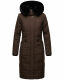 Navahoo Fahmiyaa Damen lange Winterjacke mit Kapuze Schoko XS - Gr. 34