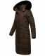 Navahoo Fahmiyaa Damen lange Winterjacke mit Kapuze Schoko XS - Gr. 34