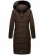 Navahoo Fahmiyaa Damen lange Winterjacke mit Kapuze Schoko XS - Gr. 34
