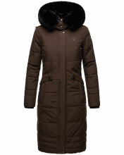 Navahoo Fahmiyaa ladies long hooded winter jacket Schoko-Gr.XL