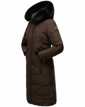 Navahoo Fahmiyaa ladies long hooded winter jacket Schoko-Gr.XL