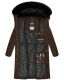 Navahoo Fahmiyaa Damen lange Winterjacke mit Kapuze Schoko XXL - Gr. 44
