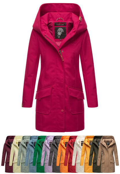 Marikoo Mayleen Damen Softshell Regenjacke mit Kapuze