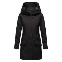 Marikoo Mayleen Damen Softshell Regenjacke mit Kapuze Schwarz-Gr.S