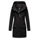 Marikoo Mayleen Damen Softshell Regenjacke mit Kapuze Schwarz-Gr.S