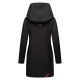 Marikoo Mayleen Damen Softshell Regenjacke mit Kapuze Schwarz-Gr.L