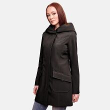Marikoo Mayleen ladies softshell rain jacket with hood - Black-Gr.XXL