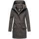 Marikoo Mayleen Damen Softshell Regenjacke mit Kapuze Anthrazit-Gr.S