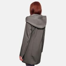 Marikoo Mayleen Damen Softshell Regenjacke mit Kapuze Anthrazit-Gr.XXL