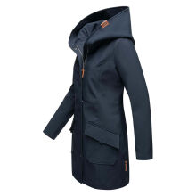 Marikoo Mayleen Damen Softshell Regenjacke mit Kapuze Navy-Gr.XXXL