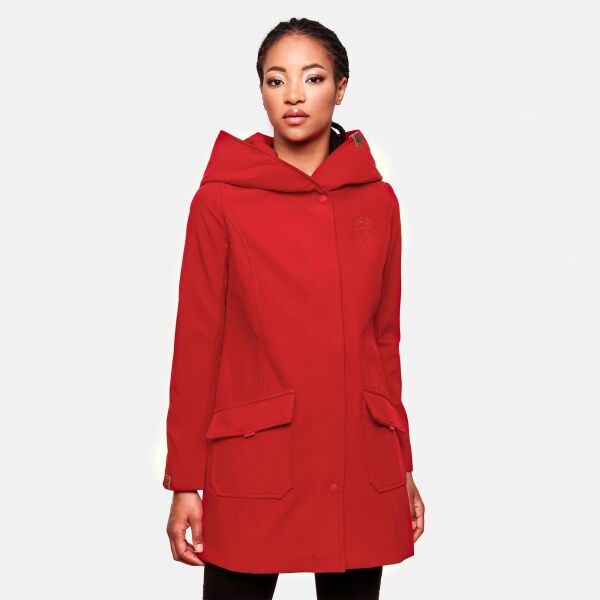 Marikoo Mayleen Damen Softshell Regenjacke mit Kapuze Rot-Gr.XS