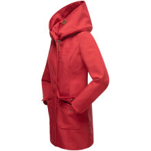 Marikoo Mayleen Damen Softshell Regenjacke mit Kapuze Rot-Gr.M