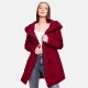 Marikoo Mayleen Damen Softshell Regenjacke mit Kapuze Bordeaux-Gr.XS