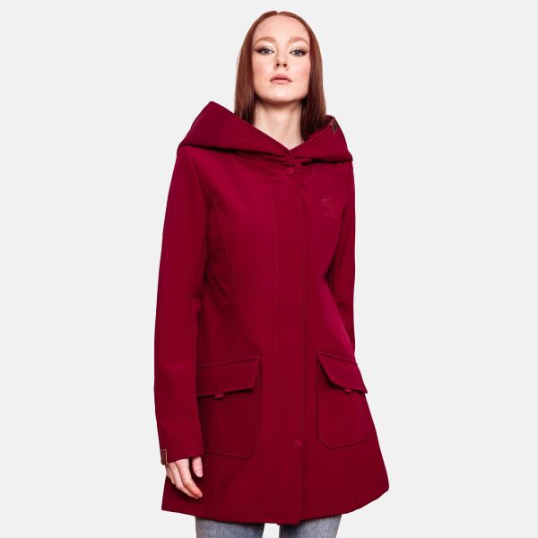 Marikoo Mayleen Damen Softshell Regenjacke mit Kapuze Bordeaux-Gr.M