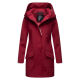 Marikoo Mayleen Damen Softshell Regenjacke mit Kapuze Bordeaux-Gr.L