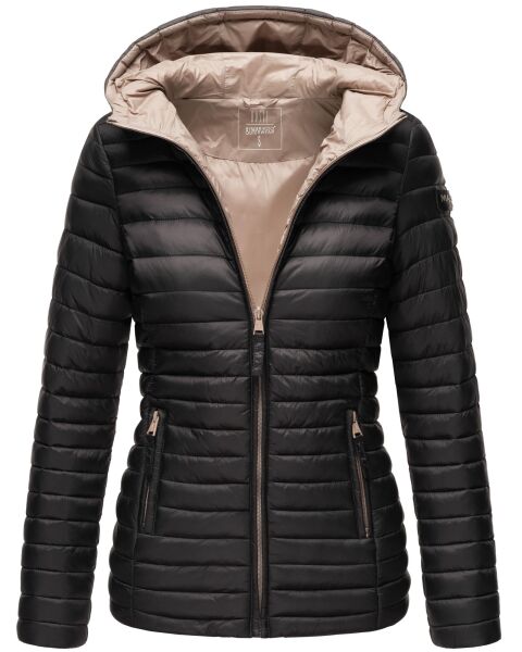 Marikoo Asraa ladies quilted jacket with hood - Black-Gr.XXL