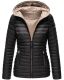 Marikoo Asraa ladies quilted jacket with hood - Black-Gr.XXL