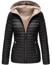 Marikoo Asraa Damen Übergangsjacke Steppjacke Schwarz-Gr.XXXL