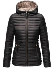 Marikoo Asraa Damen Übergangsjacke Steppjacke Schwarz-Gr.XXXL