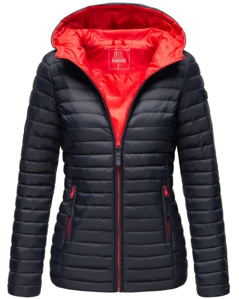Marikoo Asraa Damen Übergangsjacke Steppjacke Navy-Gr.XXXL