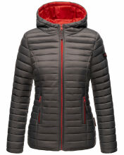 Marikoo Asraa ladies quilted jacket with hood - Anthracite-Gr.XS