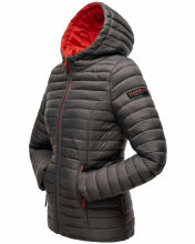 Marikoo Asraa Damen Übergangsjacke Steppjacke Anthrazit-Gr.XXL