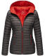 Marikoo Asraa Damen Übergangsjacke Steppjacke Anthrazit-Gr.XXXL