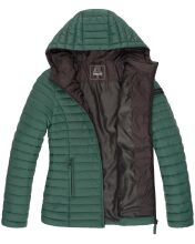 Marikoo Asraa ladies quilted jacket with hood - Dark Green-Gr.XS
