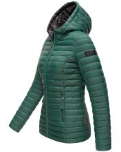 Marikoo Asraa Damen Übergangsjacke Steppjacke Dunkelgrün-Gr.XL