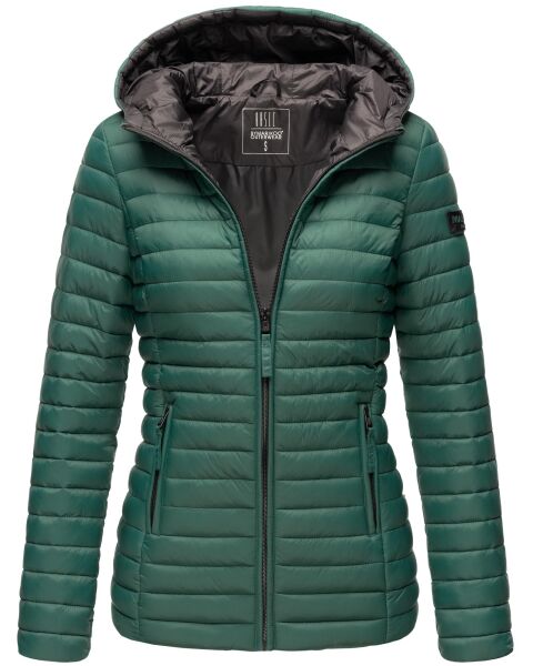 Marikoo Asraa Damen Übergangsjacke Steppjacke Dunkelgrün-Gr.XXXL