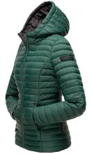 Marikoo Asraa Damen Übergangsjacke Steppjacke Dunkelgrün-Gr.XXXL