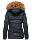 Navahoo Zoja Damen gespteppte Winterjacke gefüttert mit Teddyfell Navy Größe XS - Gr. 34